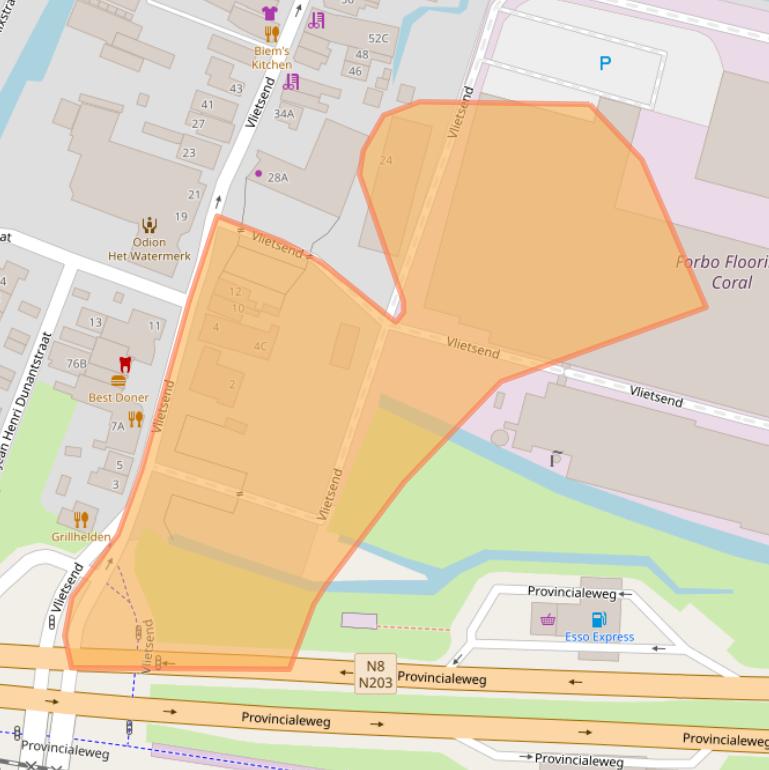 Kaart van postcodegebied 1561AC.