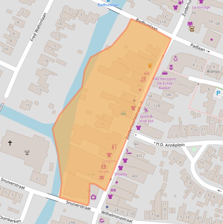 Kaart van postcodegebied 1561AJ.