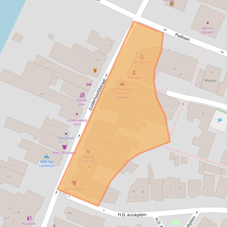 Kaart van postcodegebied 1561AN.
