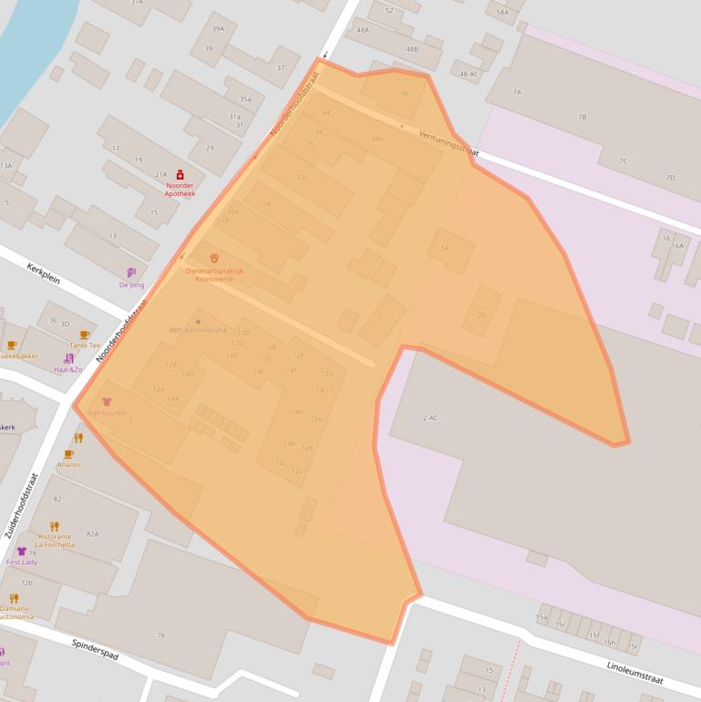 Kaart van postcodegebied 1561AV.