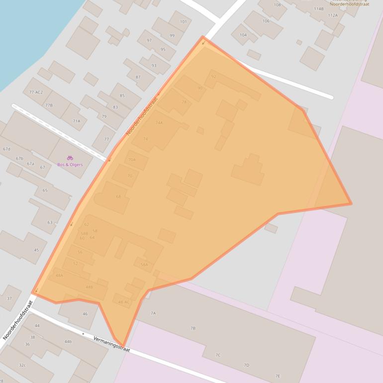 Kaart van postcodegebied 1561AW.