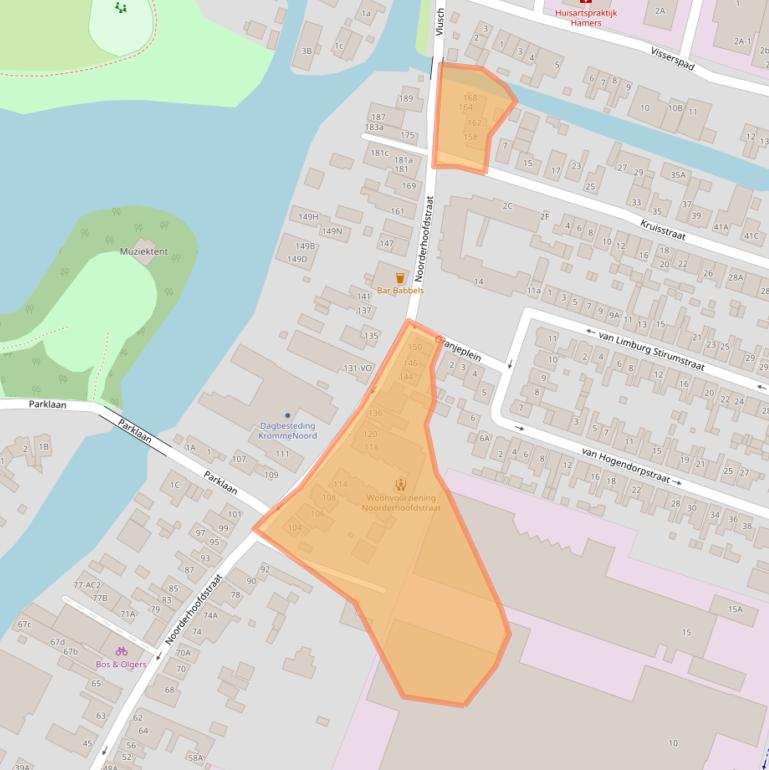 Kaart van postcodegebied 1561AX.