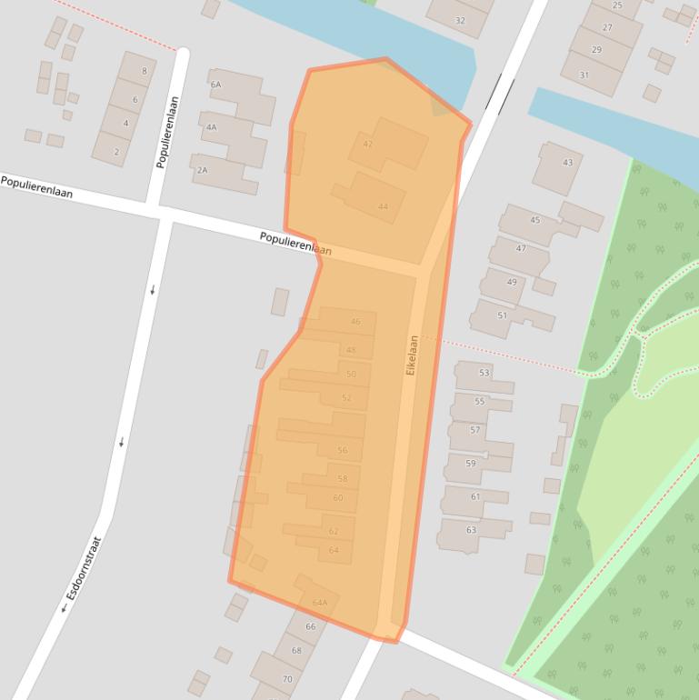 Kaart van postcodegebied 1561CE.