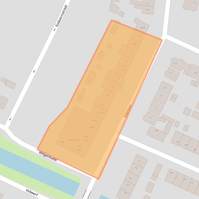 Kaart van postcodegebied 1561CG.