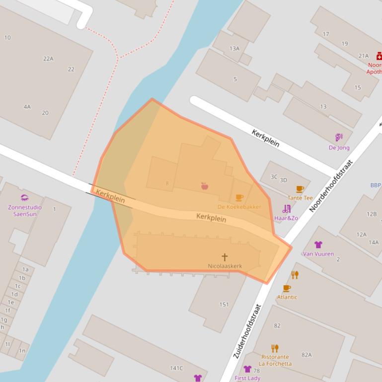 Kaart van postcodegebied 1561DA.