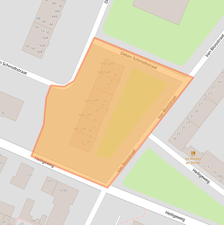 Kaart van postcodegebied 1561DP.