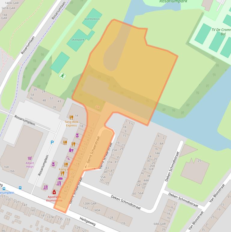 Kaart van postcodegebied 1561DT.