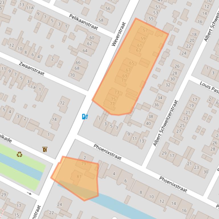 Kaart van postcodegebied 1561EH.