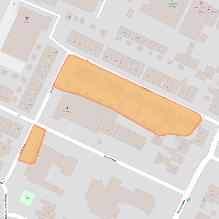 Kaart van postcodegebied 1561EL.
