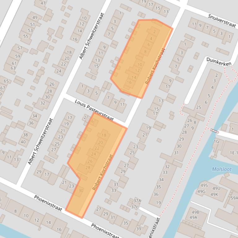 Kaart van postcodegebied 1561GB.