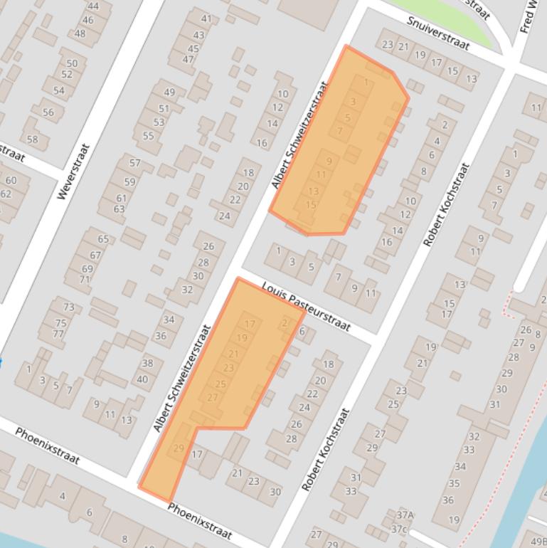 Kaart van postcodegebied 1561GD.