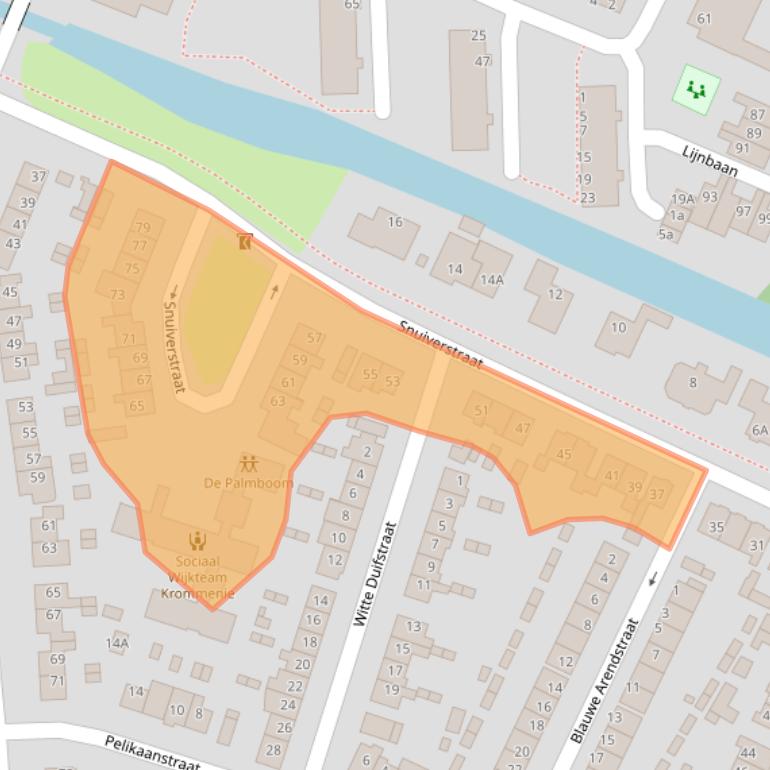 Kaart van postcodegebied 1561HB.