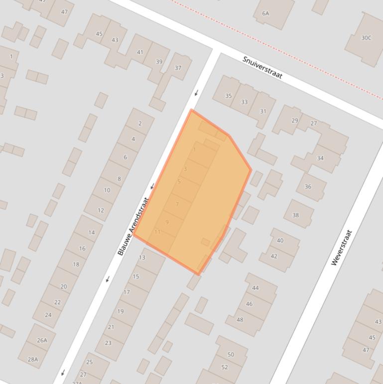 Kaart van postcodegebied 1561HE.