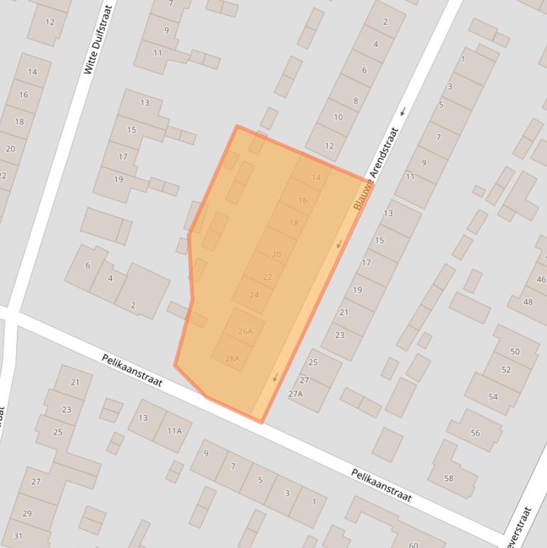 Kaart van postcodegebied 1561HJ.