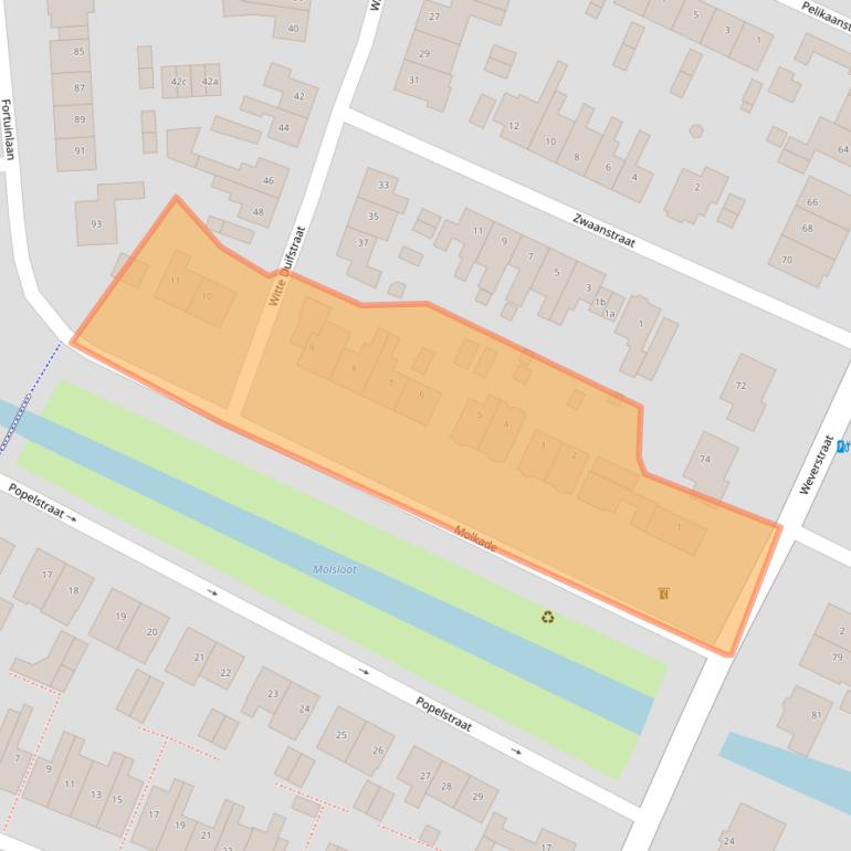 Kaart van postcodegebied 1561HP.