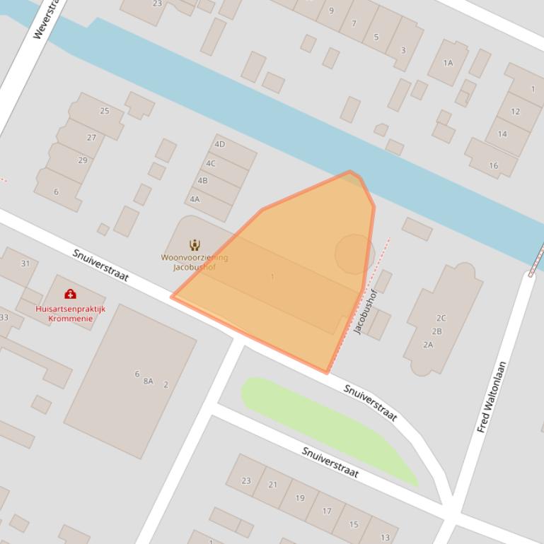 Kaart van postcodegebied 1561HR.