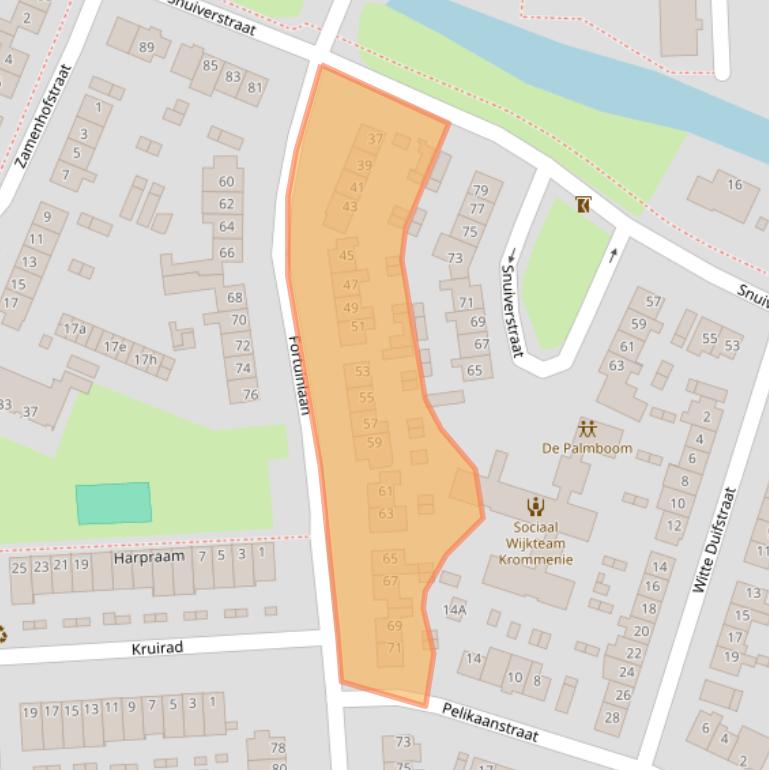 Kaart van postcodegebied 1561JB.