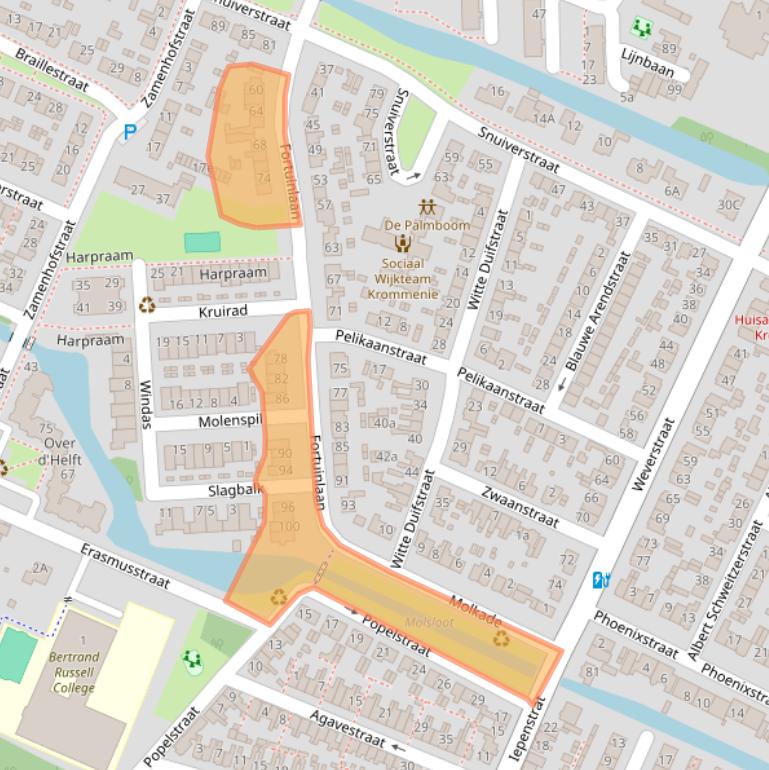 Kaart van postcodegebied 1561JG.