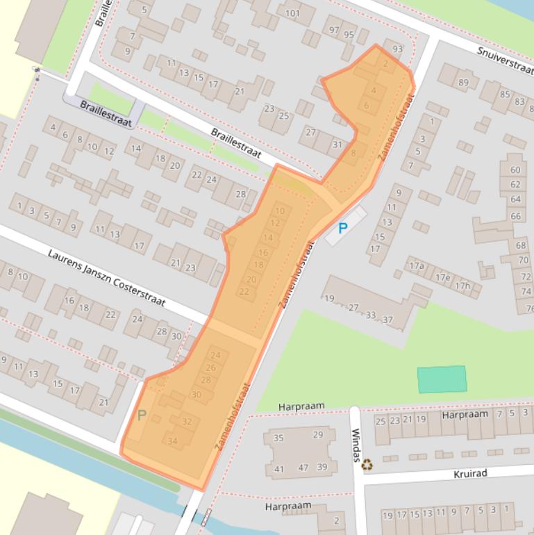 Kaart van postcodegebied 1561JJ.