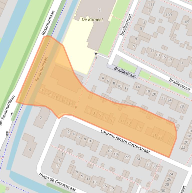 Kaart van postcodegebied 1561JL.