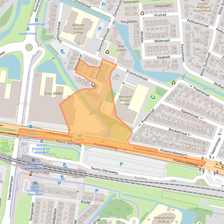 Kaart van postcodegebied 1561KP.