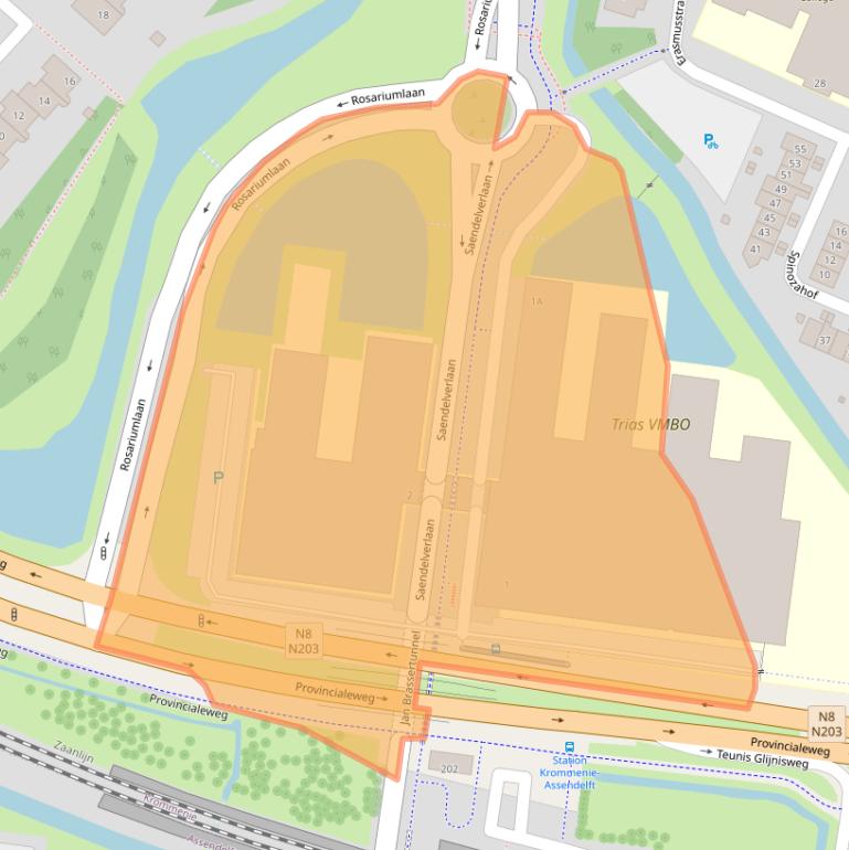 Kaart van postcodegebied 1561KS.