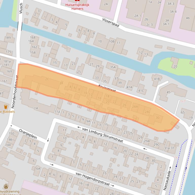 Kaart van postcodegebied 1561PJ.