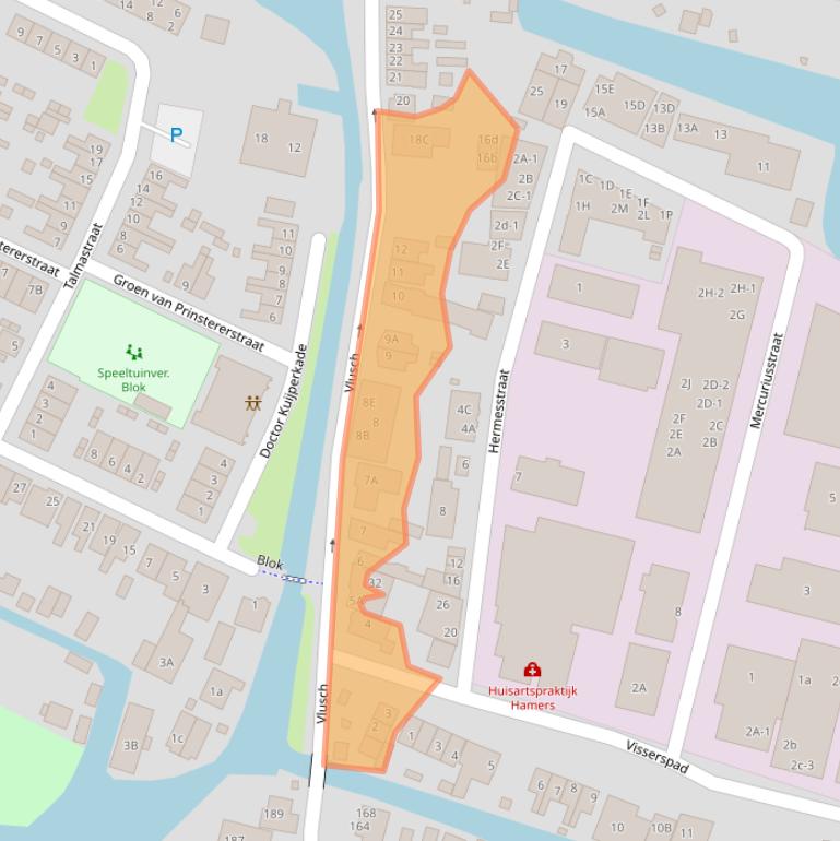 Kaart van postcodegebied 1561PN.