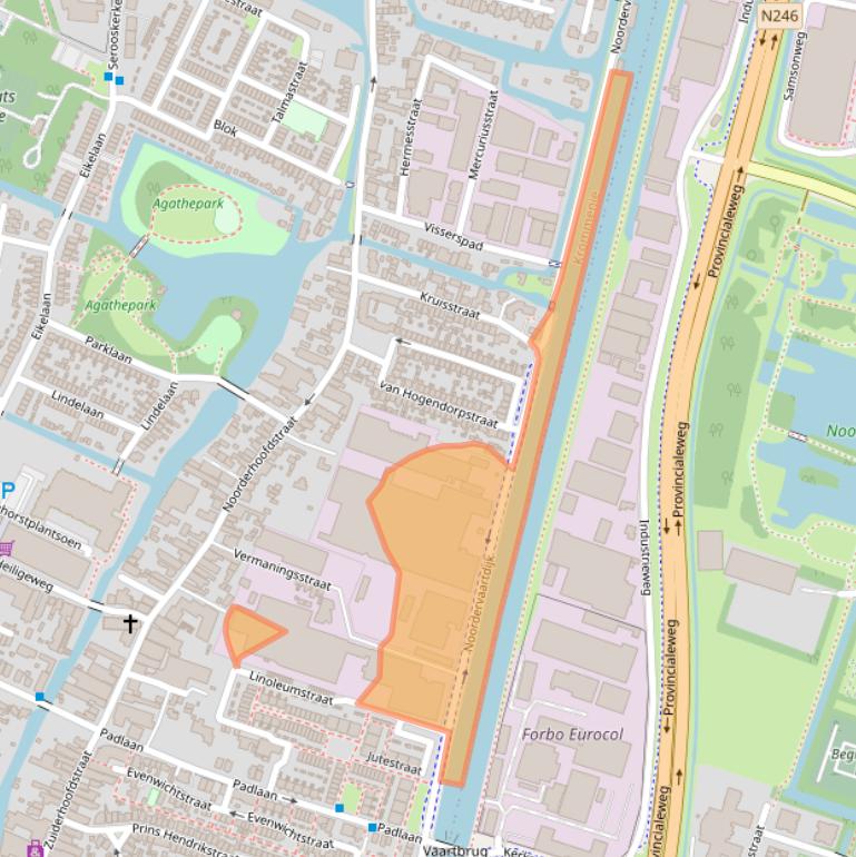 Kaart van postcodegebied 1561PS.