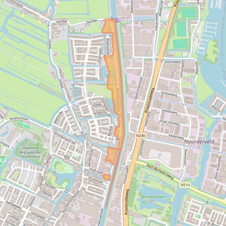 Kaart van postcodegebied 1561PT.