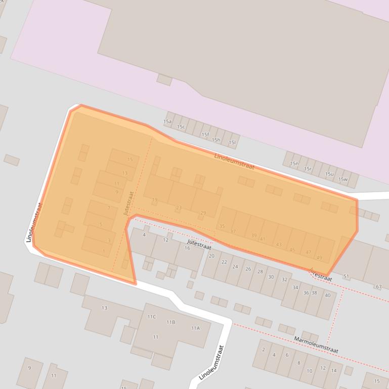 Kaart van postcodegebied 1561RG.