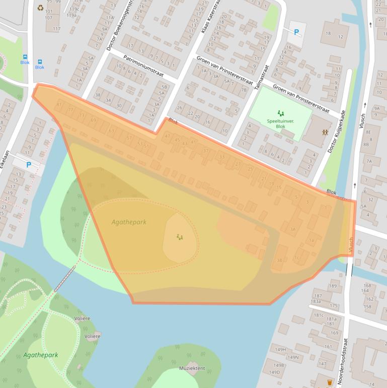 Kaart van postcodegebied 1561TA.