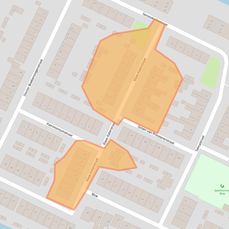Kaart van postcodegebied 1561TH.