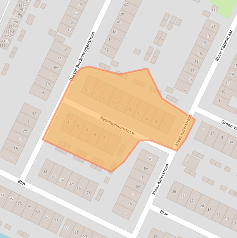 Kaart van postcodegebied 1561TJ.