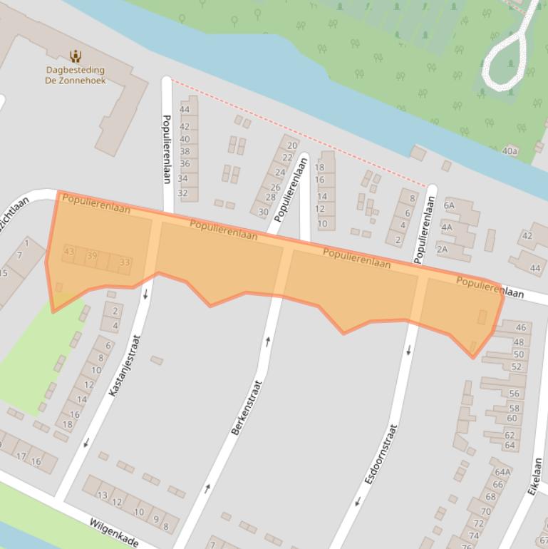 Kaart van postcodegebied 1561VA.