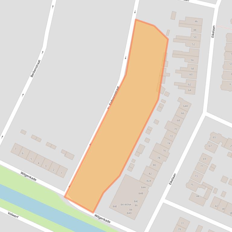 Kaart van postcodegebied 1561VC.