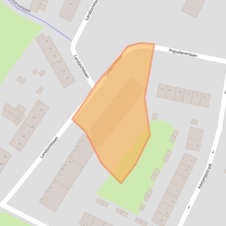 Kaart van postcodegebied 1561VJ.