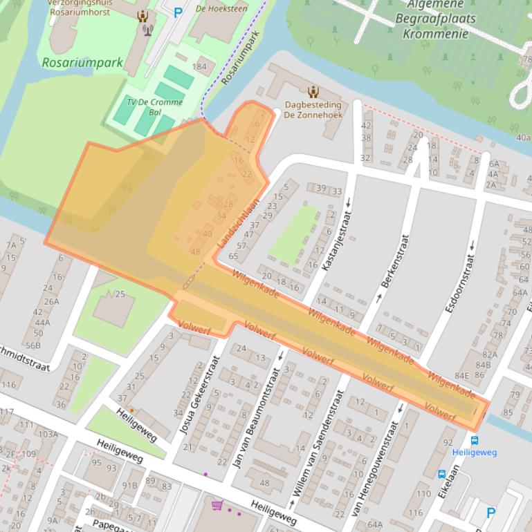 Kaart van postcodegebied 1561VL.