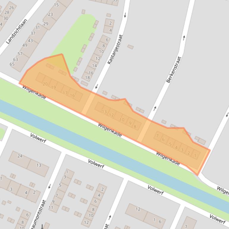 Kaart van postcodegebied 1561VM.