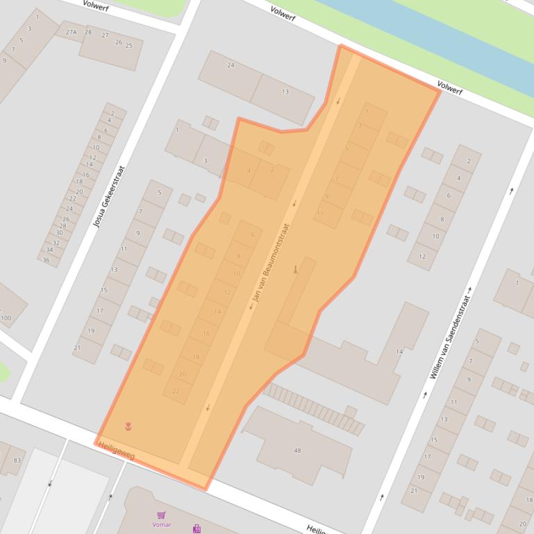 Kaart van postcodegebied 1561VS.