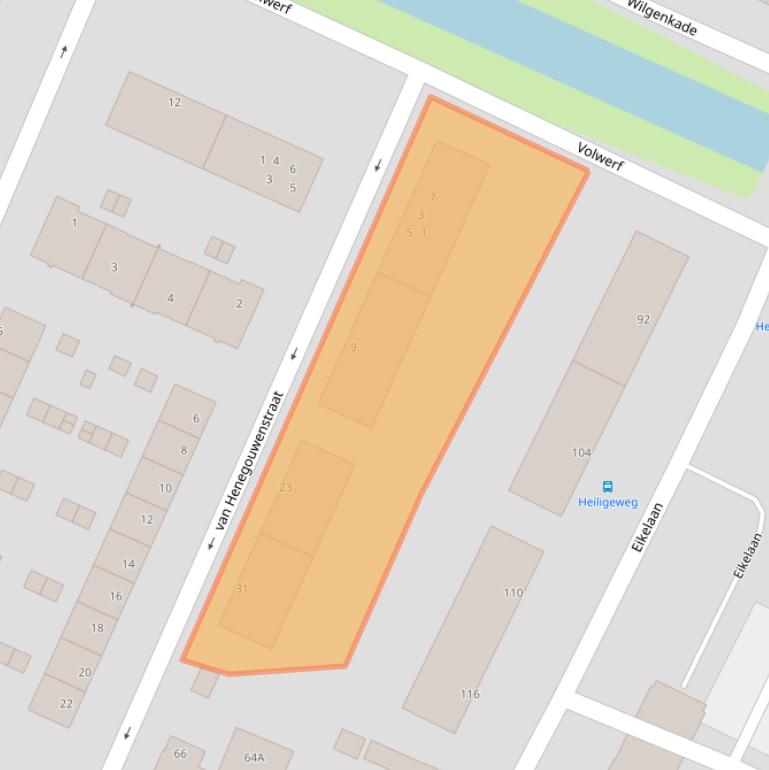 Kaart van postcodegebied 1561VV.