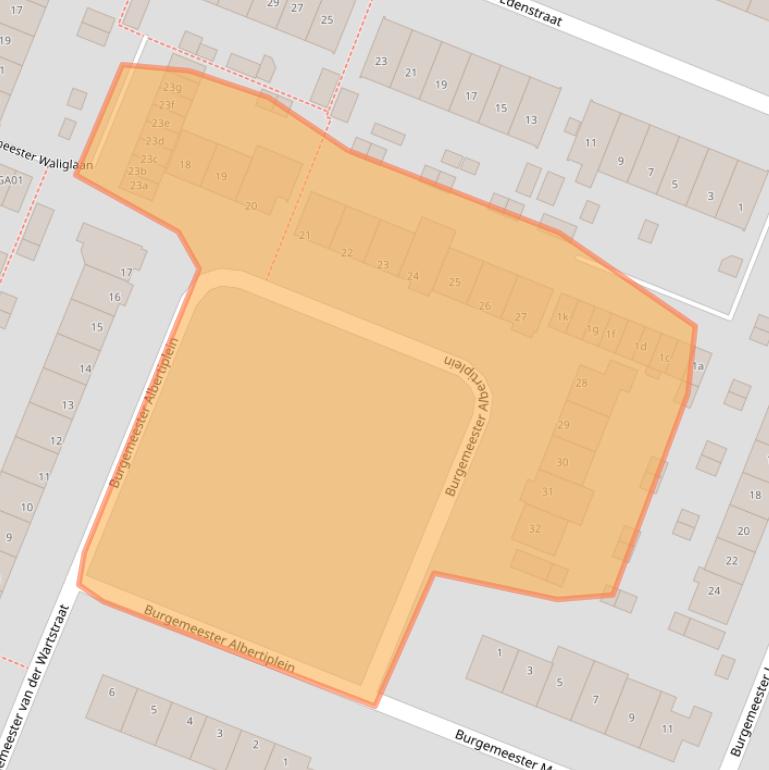Kaart van postcodegebied 1561WJ.