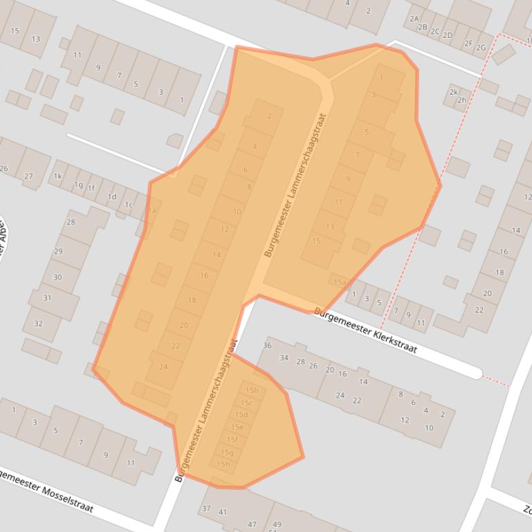 Kaart van postcodegebied 1561WL.