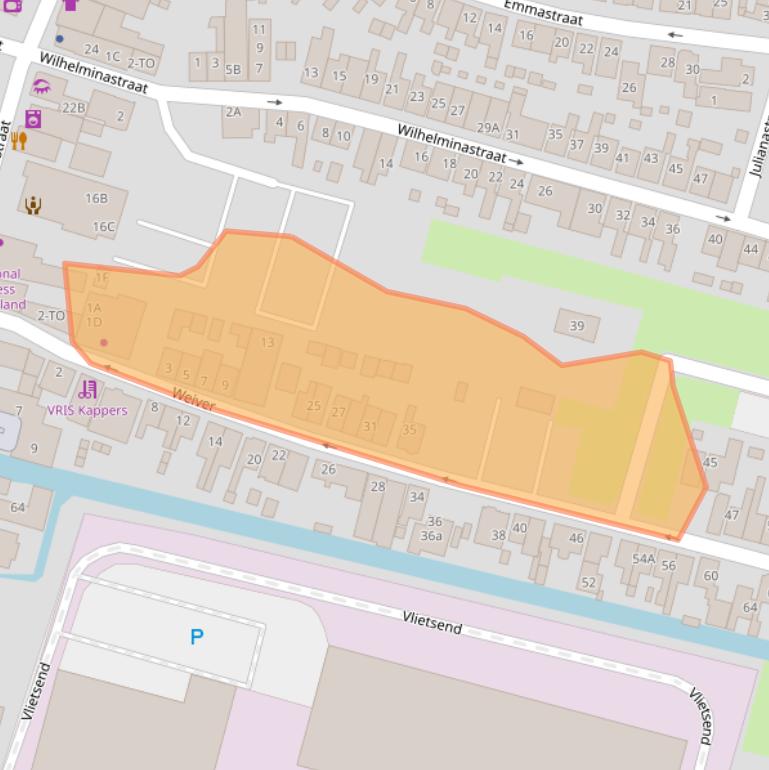 Kaart van postcodegebied 1561XA.