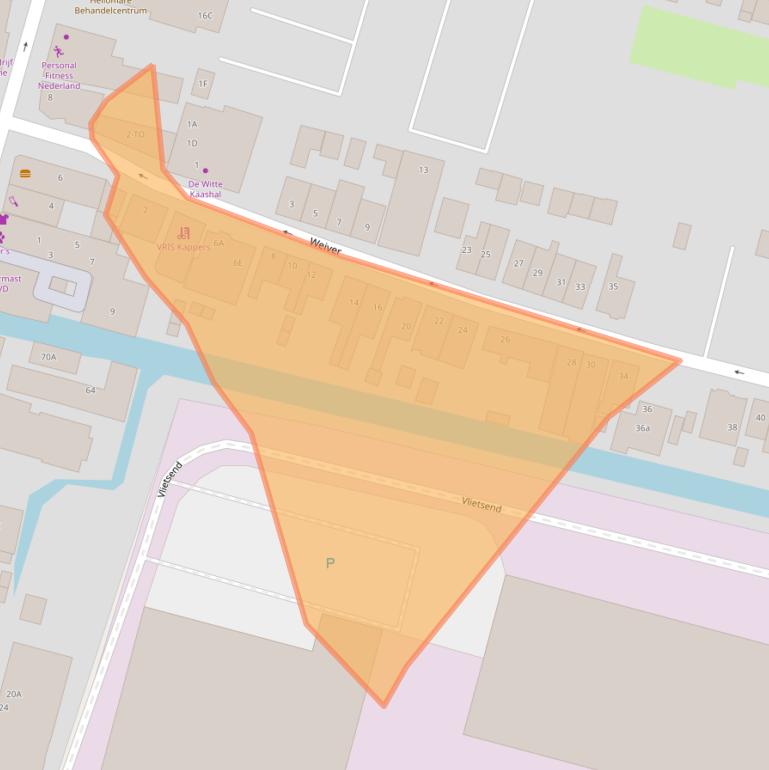 Kaart van postcodegebied 1561XD.