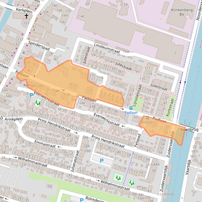 Kaart van postcodegebied 1561ZA.