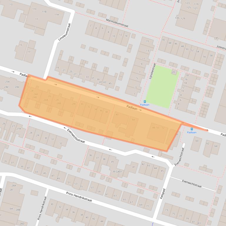Kaart van postcodegebied 1561ZB.