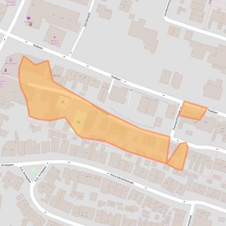 Kaart van postcodegebied 1561ZC.