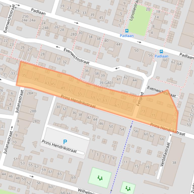 Kaart van postcodegebied 1561ZH.