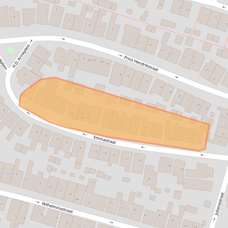 Kaart van postcodegebied 1561ZL.